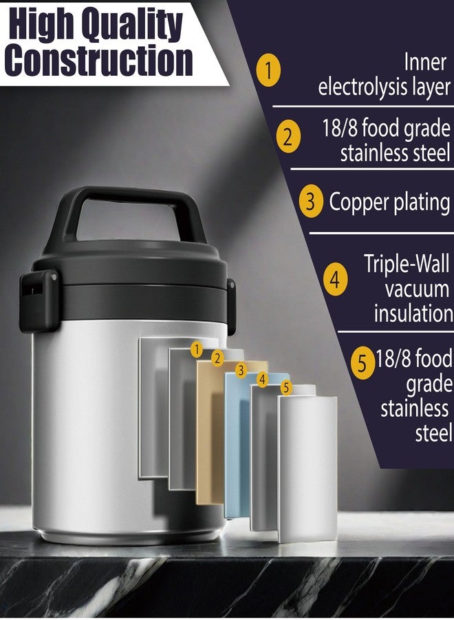 Elate 2-Quart Thermos Food Jar for Hot Food | 64oz Stainless Steel Vacuum-Insulated Camp Crock, Wide-Mouth Thermal Food Container, Portable Lunch Pot for Outdoor, Camping, Picnics, Trips, Potlucks - Image 4