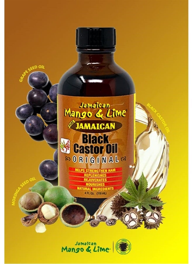 Jamaican Mango & Lime Black Castor Oil 4 oz - Image 3