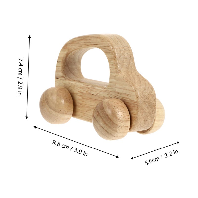 Wooden Car Push Walker Teething Toy Inertia Powered Sensory Skills Hand Strength Safe Non Toxic - Image 3