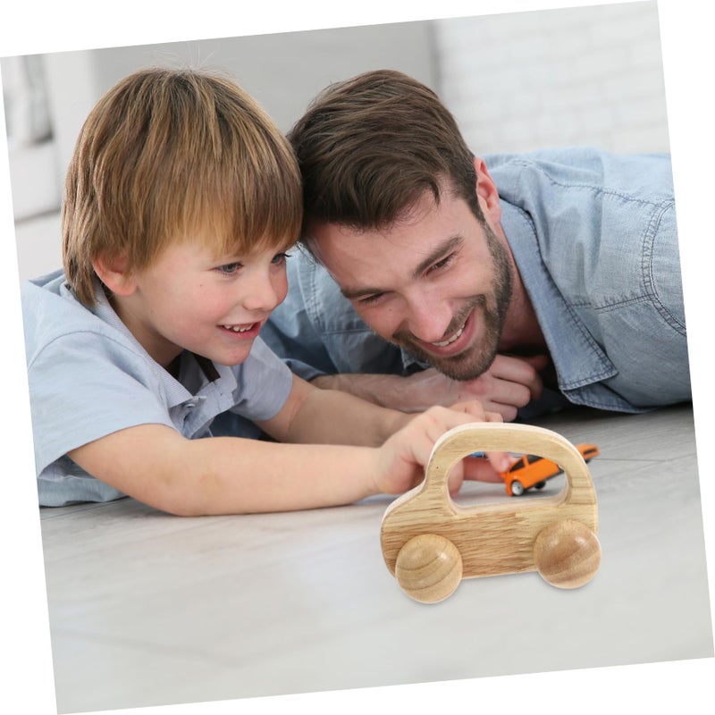 Wooden Car Push Walker Teething Toy Inertia Powered Sensory Skills Hand Strength Safe Non Toxic - Image 4