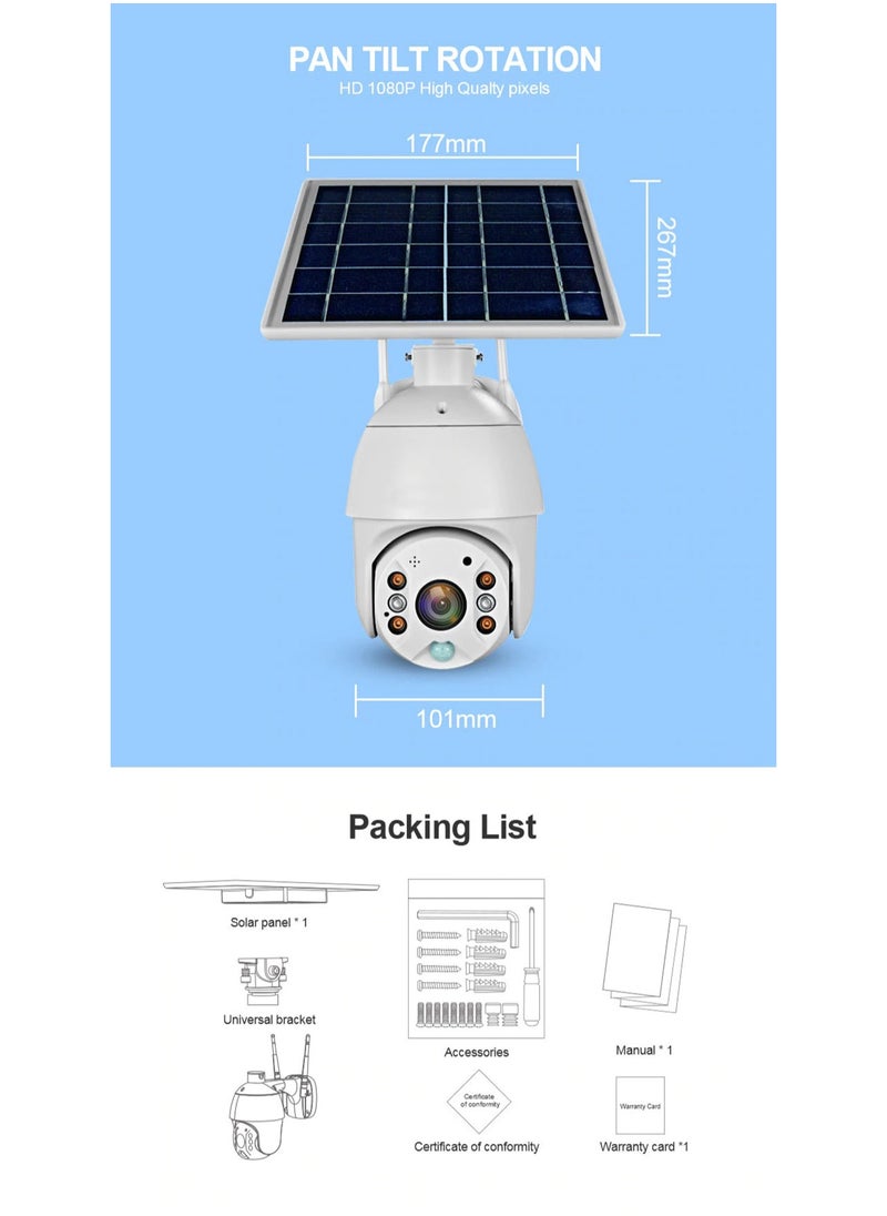 Crony - RBX-S10 4G Solar Security Camera for Outdoors – No WiFi Needed | 5MPHD Video, Smart PIR Motion Detection, Night Vision, Two-Way Audio & Solar-Powered with Long Battery Life | Compact Weatherproof CCTV for Home, Gate, Farm & Remote Areas - Image 1