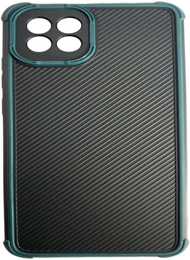 Generic For Samsung A03 Case Carbon Shock Absorption Hard PC Back Four Edges Protection Case Cover - Black V Line Oil 