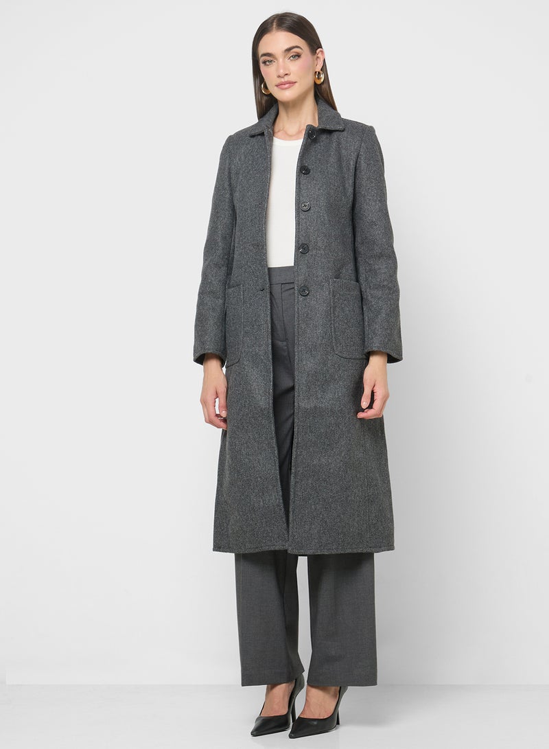 ELLA Longline Over Coat - Image 1