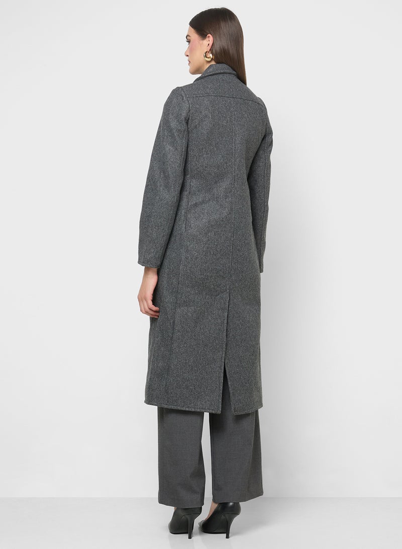 ELLA Longline Over Coat - Image 2