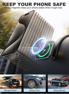 Generic Magnetic Car Phone Charger Holder 360° Rotatable Car Chargerable Phone Mount Strong Magnets Bendable Memory Car Mount for All Dashboards  - Image 3