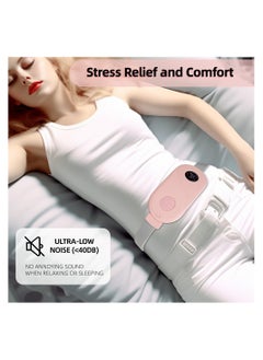 SYOSI Heating Pads, Portable Heating Pad for Back Pain Relief, Fast Period Pain Relief Heated Waist Pad with 3 Heat Levels and 3 Massage Modes, Back or Belly Heating Pad, Ideal Gifts for Women  - Image 4