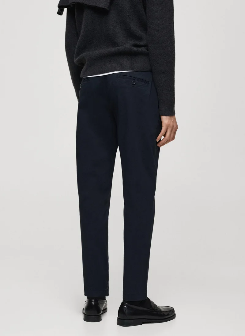 مانجو مان Prato Cropped Tapered Chino Trousers