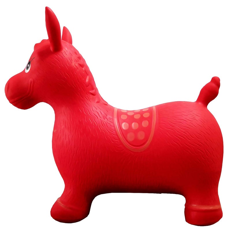 AppleRound Inflatable Ride-on Bouncy Animal Hopper â€“ Horse, Cow or Unicorn â€“ Kids Space Hopper Bouncer with Hand Pump â€“ Jumping Toy for Indoor/Outdoor Play - Image 3