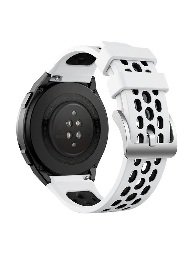 Replacement Band For Huawei Watch GT 2e，Soft and Comfortable Silicone Material，Sports Strap Waterproof，Sport Original Silicone 22mm Watchband Straps For Huawei Watch GT 2e（White）  - Image 1