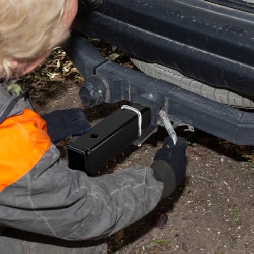 CPROSP 12'' Hitch Extension/Extender, Fits for 2" Receiver Tube Tow Bar Steel Shank Heavy Duty 6000 lbs, Hitch Receiver Extension with 5/8'' Pin Hole - Image 4