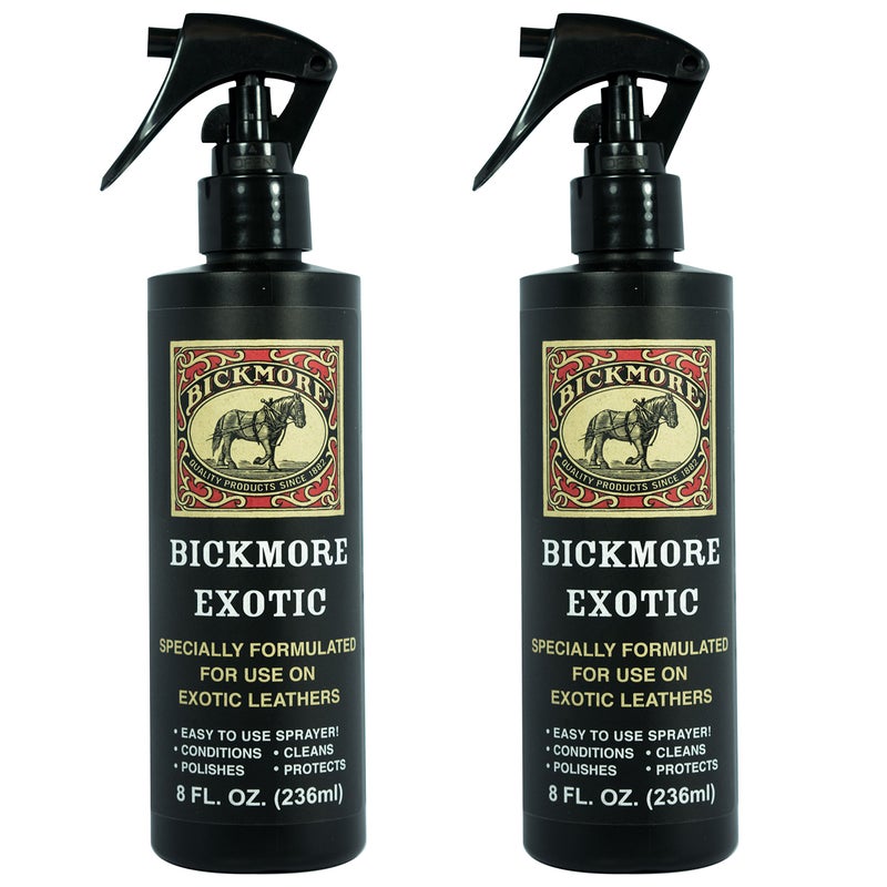 Bickmore Exotic 8oz (2-Pack) - Specially Formulated Leather Spray Used to Clean Condition Polish and Protect Exotic Leathers & Reptile Skins - Image 1