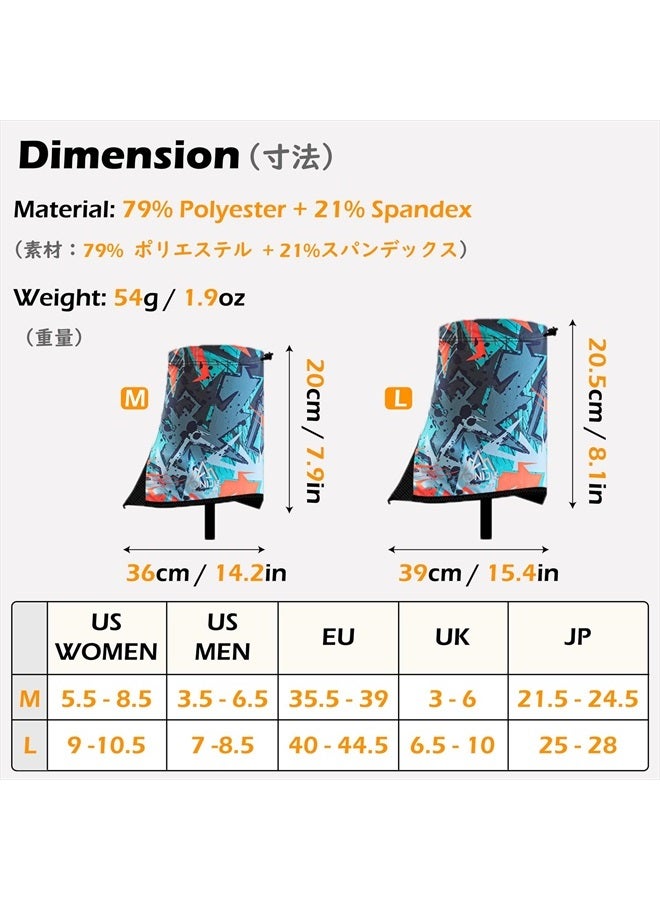 TRIWONDER Gaiters for Hiking Gators Waterproof Shoe Gaiters Rain Snow Boot Gators Men Women Ankle Leg Gaiters for Hunting, Trail Running, Mountaineering, Rocky Terrain, Snow & Ice (Green, Large) - Image 2