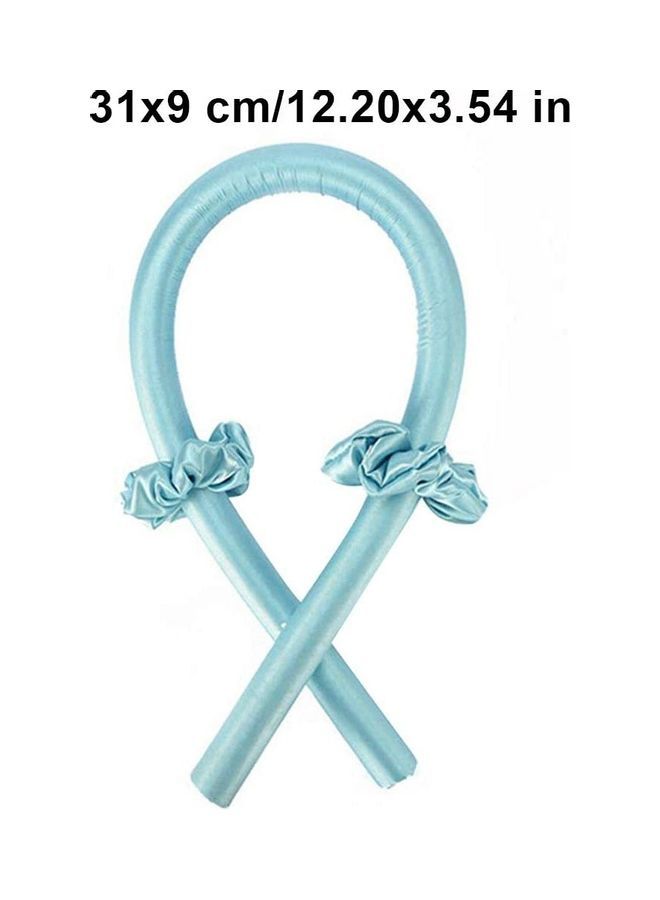 NIBEMINENT Heatless Hair Styling Ribbon Set Blue - Image 3