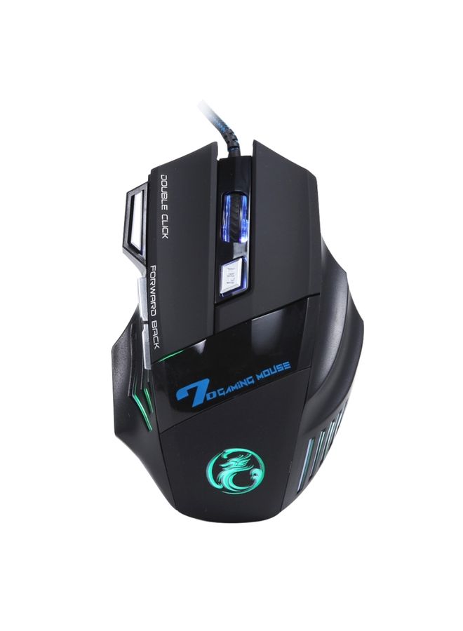 BURAQ 7 Buttons with Scroll Wheel 5000 DPI LED Wired Optical Gaming Mouse for Computer PC Laptop(Black) - Image 3