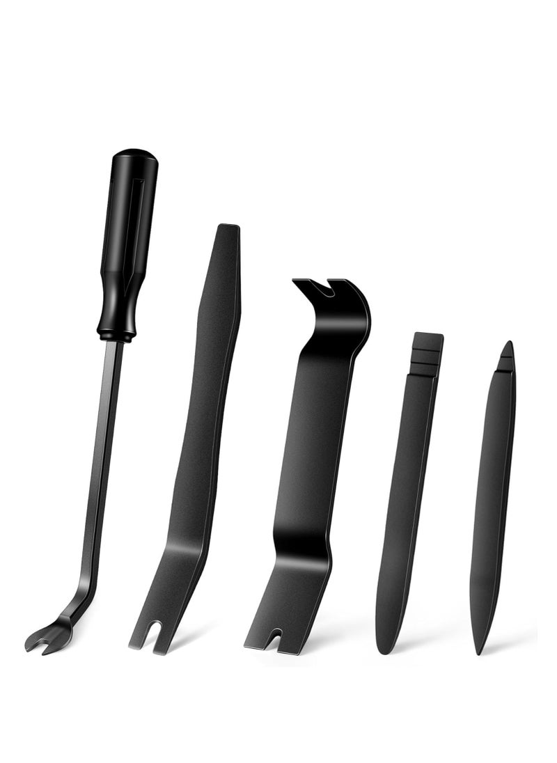 Oasisgalore 5 pcs Auto Trim Removal Tool Kit, No-Scratch Pry Tools for Vehicle Interior Panel & Clip Removal (Black)  - Image 1