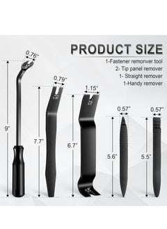 Oasisgalore 5 pcs Auto Trim Removal Tool Kit, No-Scratch Pry Tools for Vehicle Interior Panel & Clip Removal (Black)  - Image 2