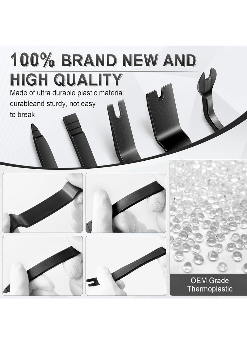 Oasisgalore 5 pcs Auto Trim Removal Tool Kit, No-Scratch Pry Tools for Vehicle Interior Panel & Clip Removal (Black)  - Image 3