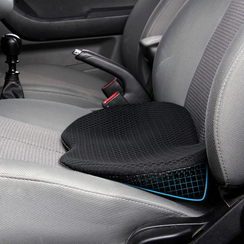 Livtribe Car Seat Cushion  Memory Foam Car Seat Pad  Sciatica  Lower Back Pain Relief  Car Seat Cushions for Driving  Road Trip Essentials for DriversBlack