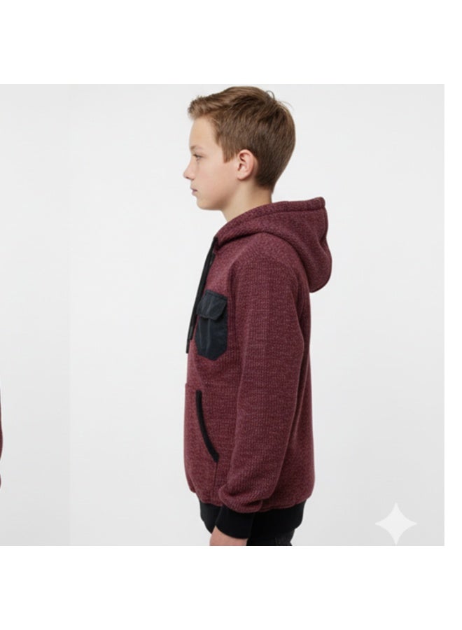 Caesar Boys' hoodie, closed with a chest pocket - Image 2