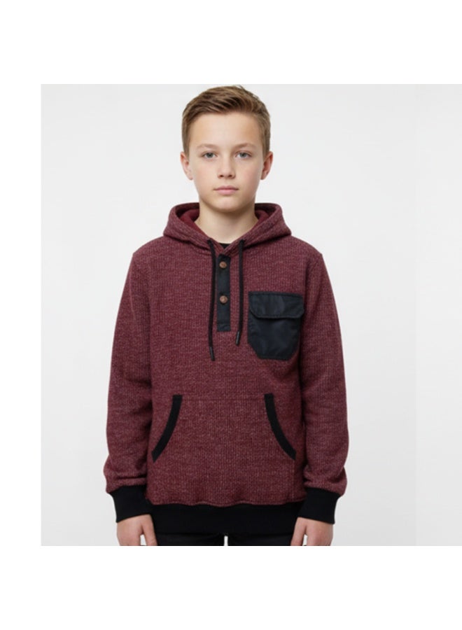 Caesar Boys' hoodie, closed with a chest pocket - Image 1