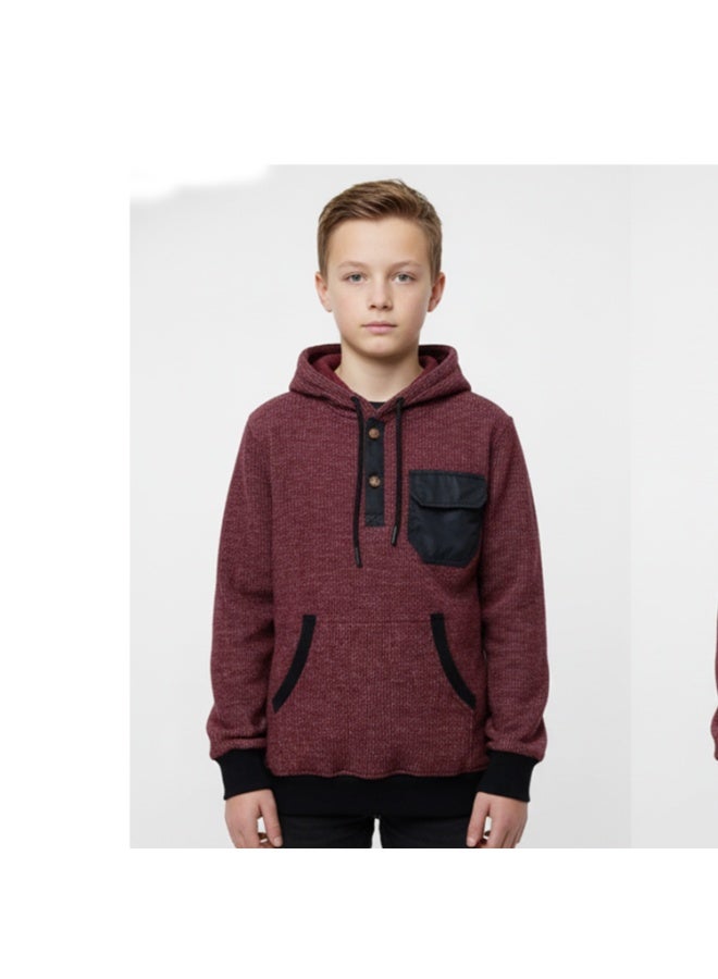 Caesar Boys' hoodie, closed with a chest pocket - Image 4