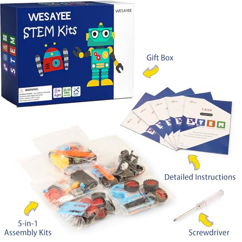 WESAYEE STEM Science Kits for Kids 812 Robotics Robot Building Car Kit STEM Toys for Boys Robots Craft 810 Science Activities Experiment Engineering Project Electronics 8 10 12 14 Year Old Boy Gifts - Image 5