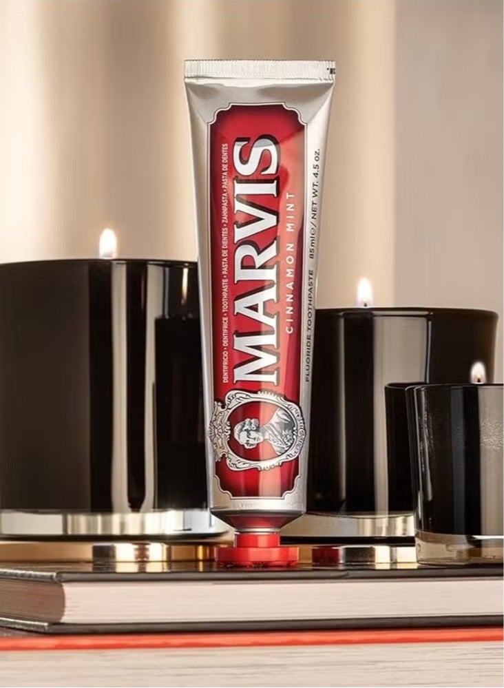 Marvis Cinnamon Mint Toothpaste 85ml - Exotic Sweetness, a Choice for Teeth Whitening and Cleaning  - Image 2