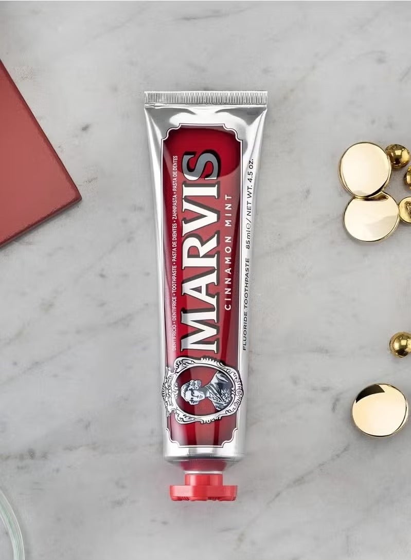 Marvis Cinnamon Mint Toothpaste 85ml - Exotic Sweetness, a Choice for Teeth Whitening and Cleaning  - Image 3
