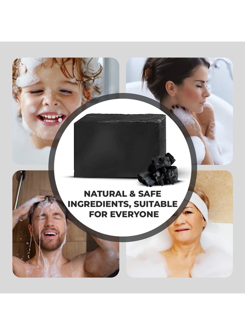 passion indulge بار حمام طبيعي مصنوع يدويًا من الفحم مع زيوت أساسية | تركيبة عضوية لتنظيف عميق والتحكم في الزيوت لجميع أنواع البشرة | كل 100 جرام - عبوة من 3 - Image 4