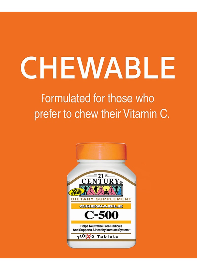 21st Century C-500 Chewable Tab 100's - Image 4