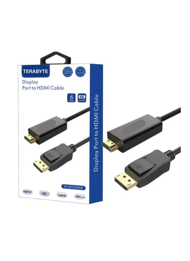 Terabyte DisplayPort (DP) to HDMI Cable, 4K Resolution  - Image 1