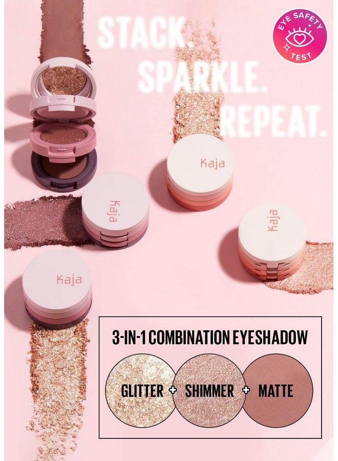 KAJA Beauty Bento Collection Bouncy Eyeshadow Trio : 16 Peach Madeline : Nude Peach Tone : Vegan Cruelty free - Image 4