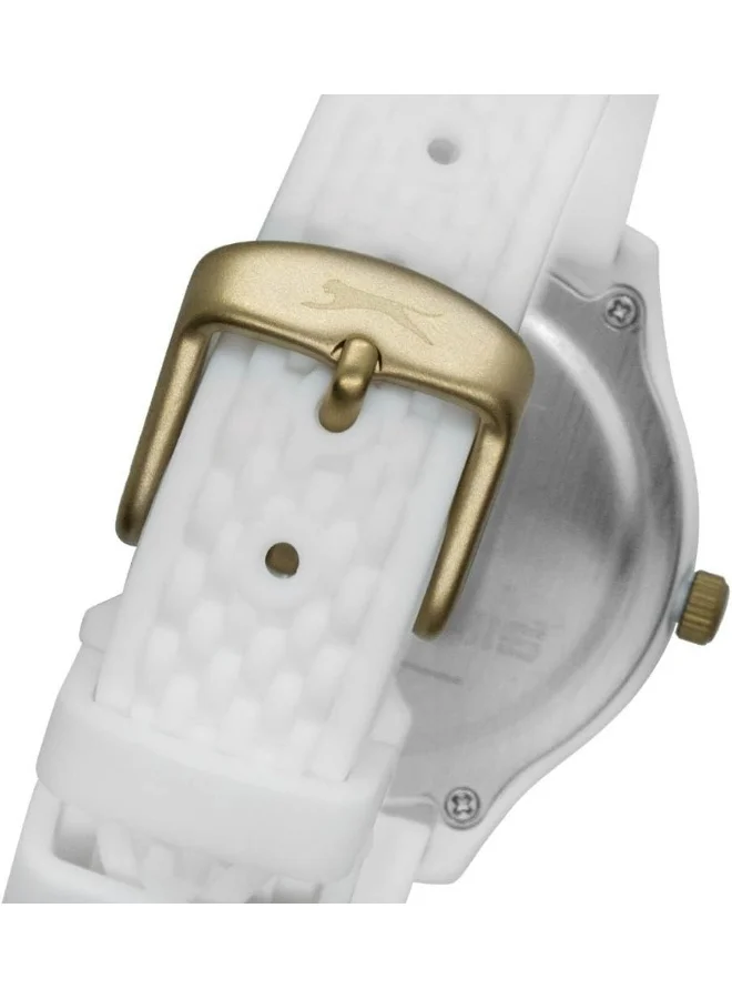 سلازنجر Unisex 2035 Movement Watch, Analog Display and Silicone Strap - SL.9.6370.3.03, White
