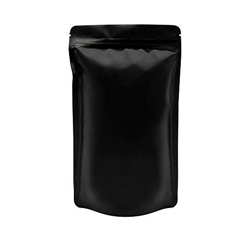GooGou Matte Black Resealable Zip Mylar Bag Food Storage Aluminum Foil Bags Smell Proof Pouches 50pcs (4.33x6.69 in) - Image 5