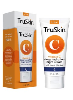 TruSkin TruSkin Vitamin C Night Cream – Collagen Supporting Blend with Cocoa Butter, Vitamin B5, Botanical Essential Oils – Brightening and Firming Skin, Face & Neck, 2 Fl Oz 