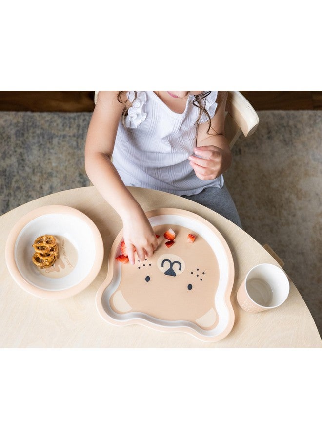 Pearhead Bear Baby Feeding Set - Includes Plate, Bowl, and Cup - Toddler Dinnerware Feeding Essentials for Snacktime and Lunchtime, Baby Led Weaning, 12+ Months - Image 4