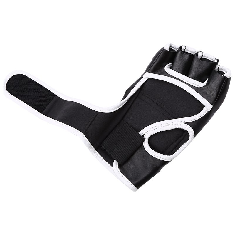Durable Half Finger Boxing Training Sanda Fighting Combat Competition Sandbag Gloves Black #1 - Image 3