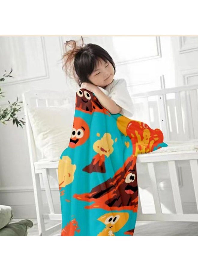 عام بطانية رقيقة من الفانيلا الكرتونية للأطفال والرضع (دافئة ومريحة، ومناسبة للنوم والألعاب) 70 سم * 100 سم - Image 1