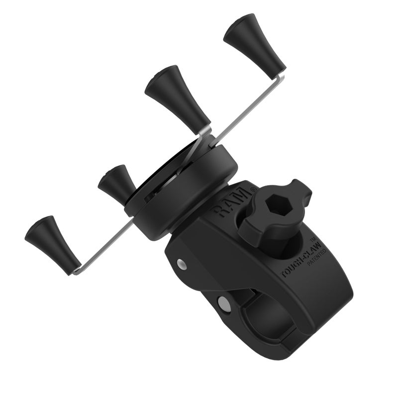 RAM MOUNTS X-Grip Large Phone Mount with Low-Profile RAM Tough-Claw RAM-HOL-UN10-400-2U for Rails 0.625" to 1.14" in Diameter - Image 3