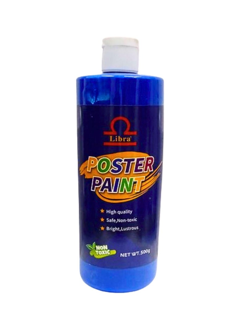 Libra Poster Paint High Quality Safe Non Toxic Bright 500g Blue - Image 1