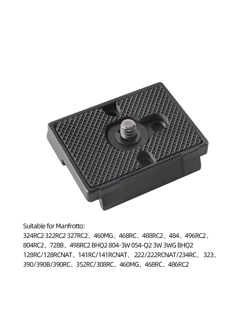 2 Pack Quick Release Plate, with 1/4"-20 Screw for Bogen 3157N Manfrotto 200PL-14 RC2 Camera Tripod(BHQ2 128RC/128RCNAT、141RC/141RCNAT、222/234RC、323、390/390B/390RC、352RC/308RC、460MG、486RC2