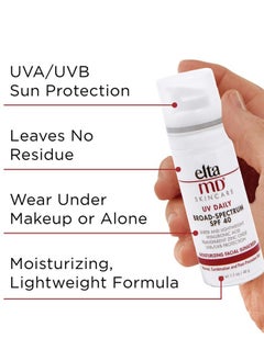 Elta MD UV Daily Face Sunscreen with Zinc Oxide, SPF 40 Facial Sunscreen, Helps Hydrate Skin and Decrease Wrinkles, Lightweight Face Moisturizer Sunscreen, Absorbs into Skin Quickly, 1.7 Oz  - Image 2