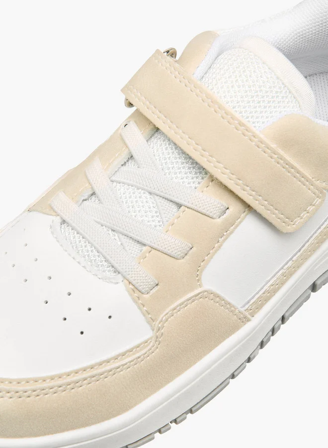 Mister Duchini Panelled Sneakers with Hook and Loop Closure