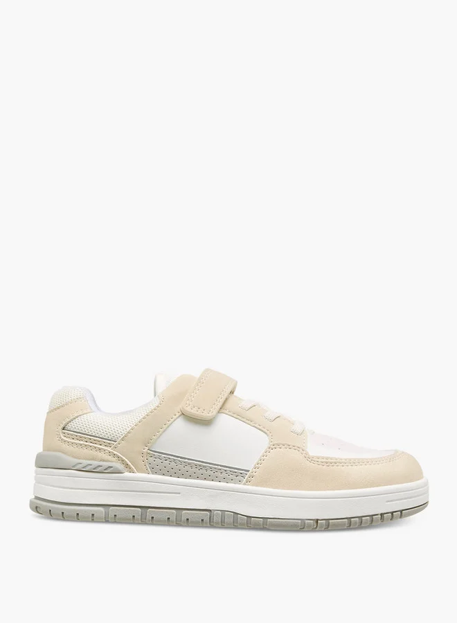 Mister Duchini Panelled Sneakers with Hook and Loop Closure