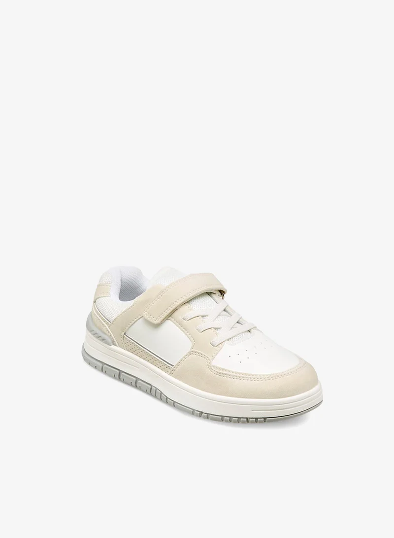 Mister Duchini Panelled Sneakers with Hook and Loop Closure