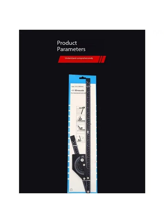 2pcs High Precision Multi Functional Angle Ruler Durable Iron Construction No Battery Needed - Image 4