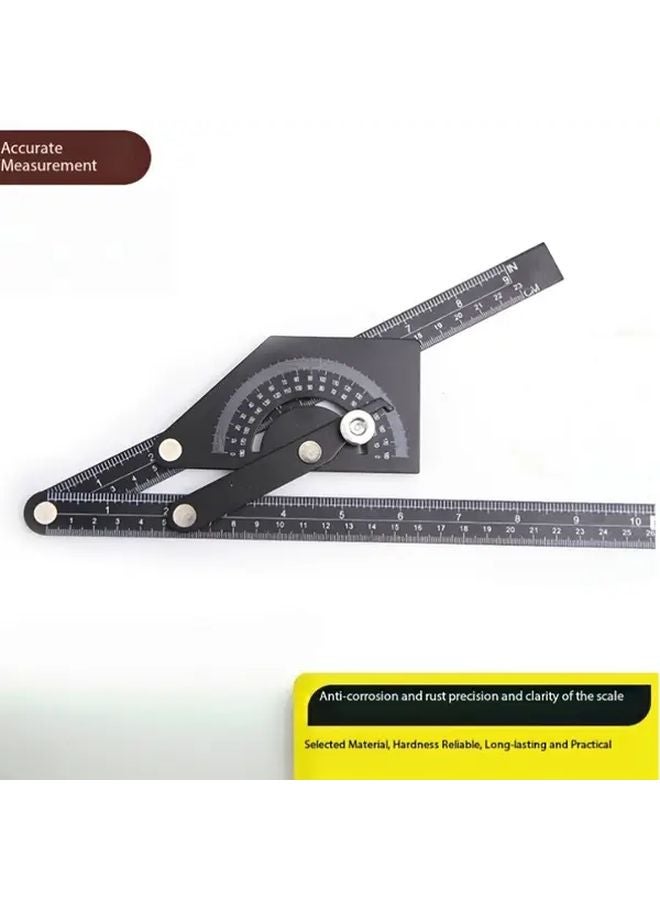 2pcs High Precision Multi Functional Angle Ruler Durable Iron Construction No Battery Needed - Image 2