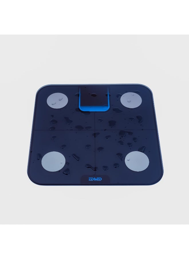 زدميد ميزان الجسم الرقمي الذكي ZidMed - محلل الوزن الإلكتروني بالبلوتوث  قياس عالي الدقة لمؤشر كتلة الجسم والعضلات والماء - Image 5