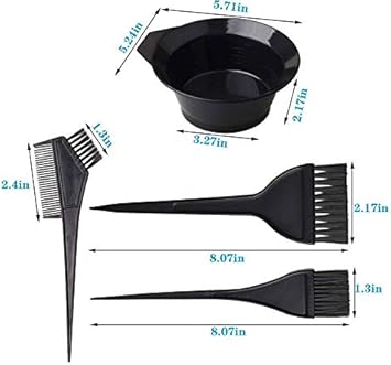Quupy 22 PCS Hair Dye Kit Coloring DIY Beauty Salon Tool Kit Disposable hair shawl Brush Comb Hair Tinting Bowl Dye Brush Ear Cover Gloves for Salon Hair Dye Tools - Image 2