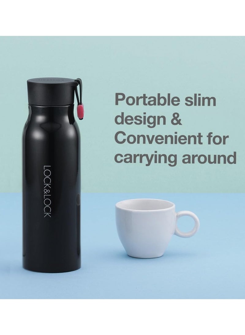 LOCK & LOCK LocknLock Name Tumbler 350ml – Durable BPA-Free Stainless Steel Travel Mug in Black  - Image 4